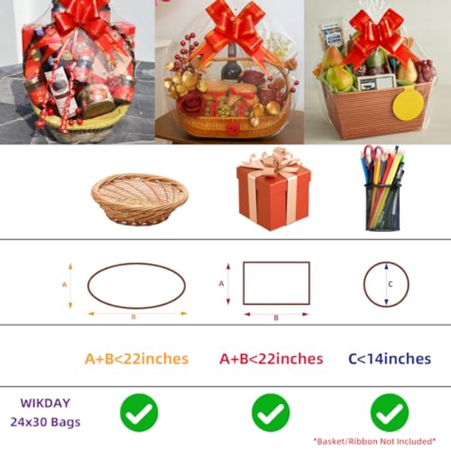 Shrink Wrap Bags for Gift Bask - Cellophane Wrap Clear ulasan dan harga