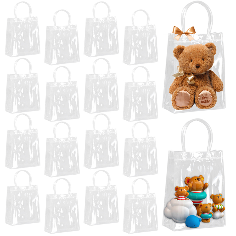5/10Pcs Clear Gift Bag with Ha - Cellophane Wrap Clear ulasan dan harga