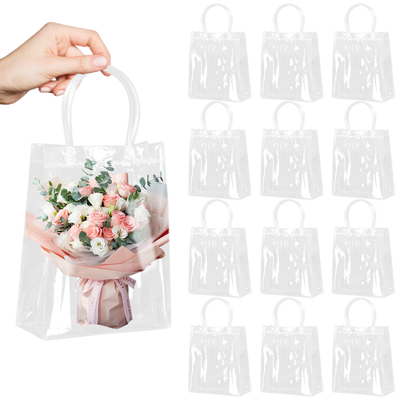 5/10Pcs Clear Gift Bag with Ha - Cellophane Wrap Clear ulasan dan harga