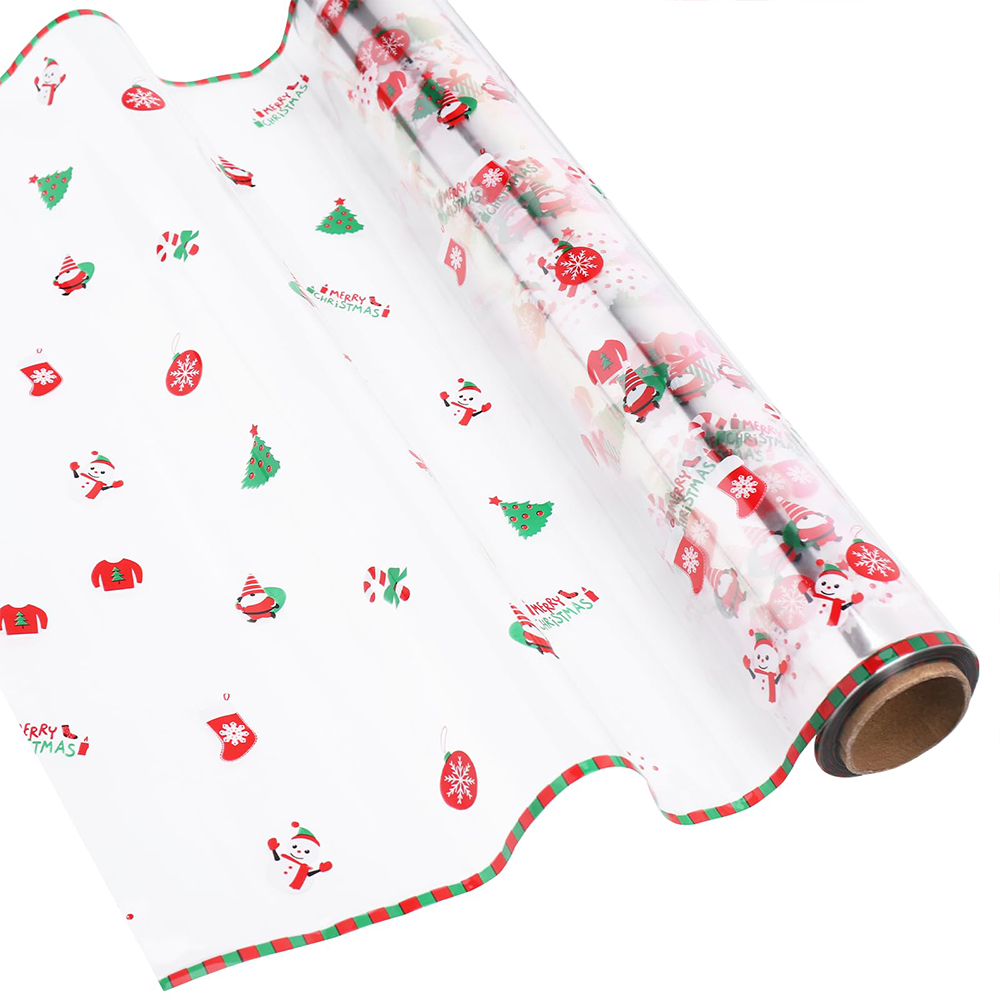 1 Roll Christmas Cellophane Wr - Cellophane Wrap Clear ulasan dan harga