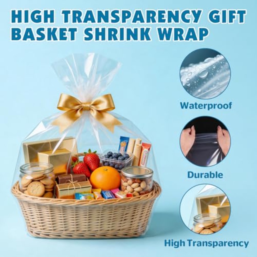 5 Pcs Extra Large Shrink Wrap  - Cellophane Wrap Clear ulasan dan harga