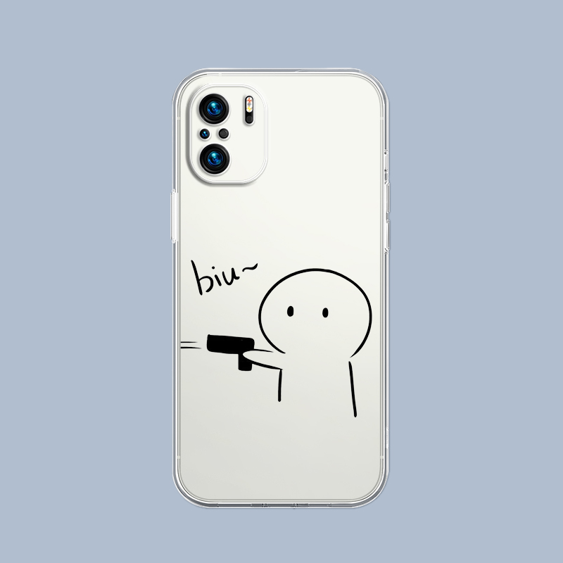 Cute Middle Finger Phone Case  - Cellophane Wrap Clear ulasan dan harga