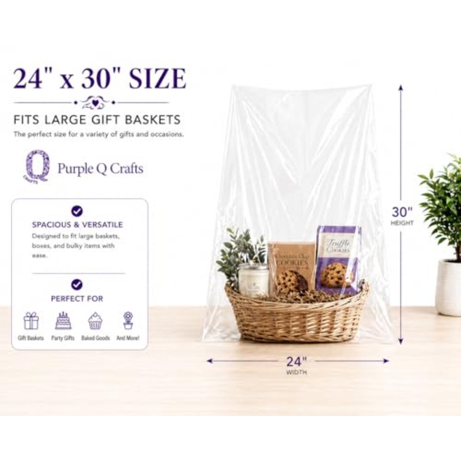 Cellophane Bags for Gift Baske - Cellophane Wrap Clear ulasan dan harga