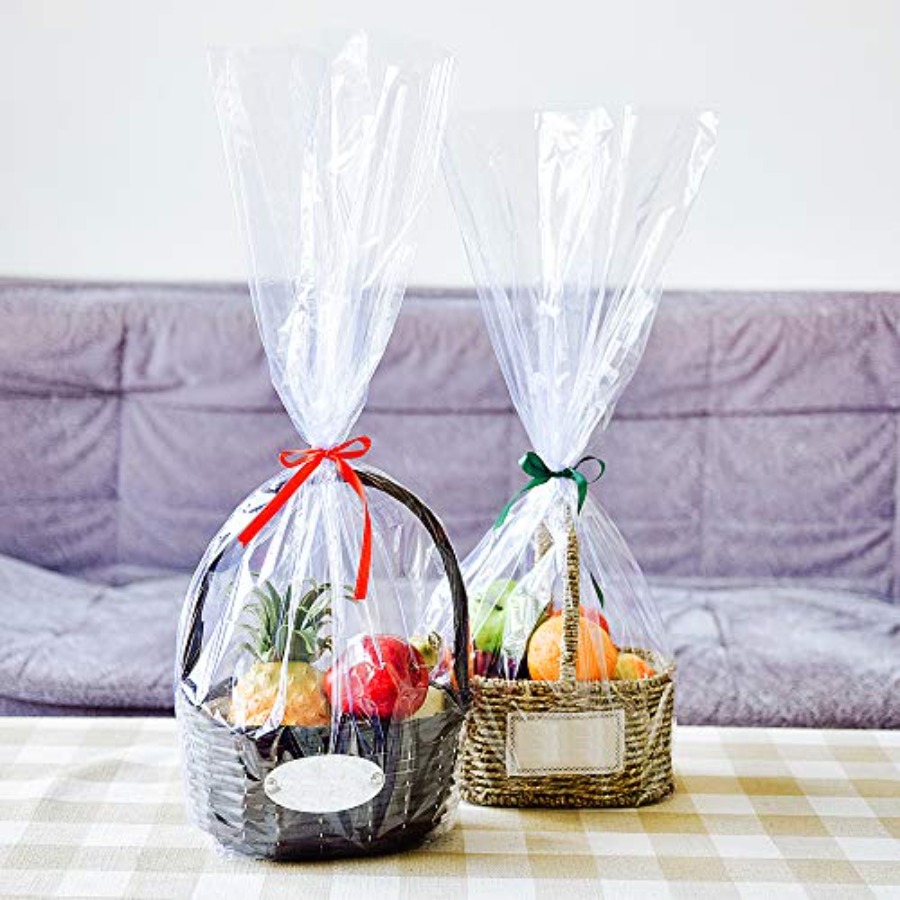 Clear Basket Cellophane Bags S - Cellophane Wrap Clear ulasan dan harga