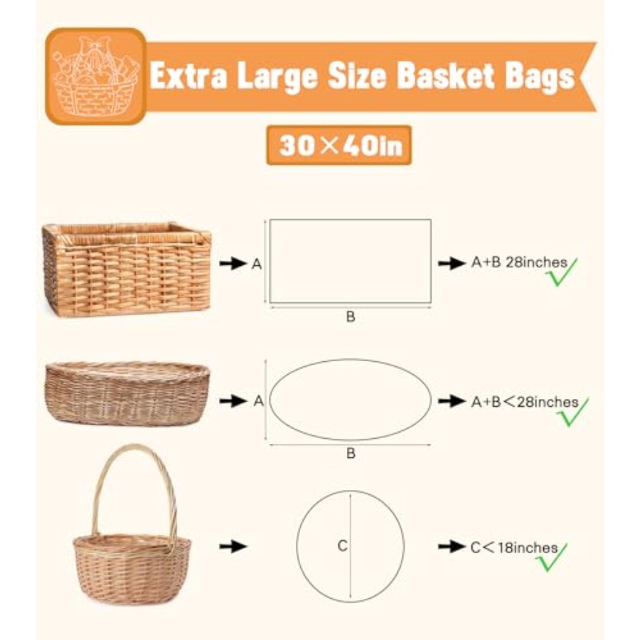 6PCS Extra Large Cellophane Ba - Cellophane Wrap Clear ulasan dan harga